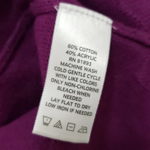 Tunic Sweater Medium Weight Cotton Blend Denim & Co - Picture 9 of 9